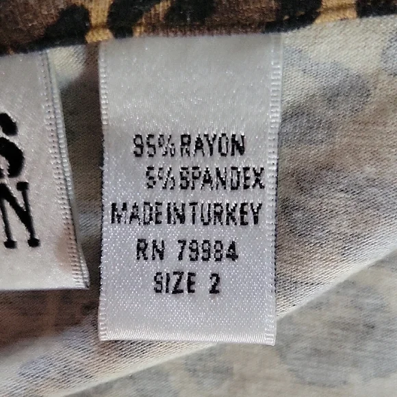 Chico's Design Leopard Print Button-up Cardi With Lace Cuffs - Picture 6 of 7